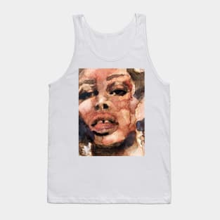 A Close Up - Watercolour Portrait Tank Top